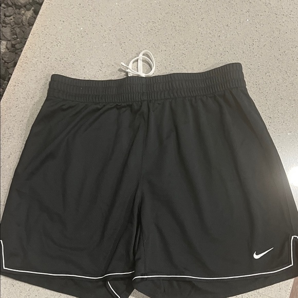 Nike Black Sports Shorts with White Trim - Picture 1 of 4
